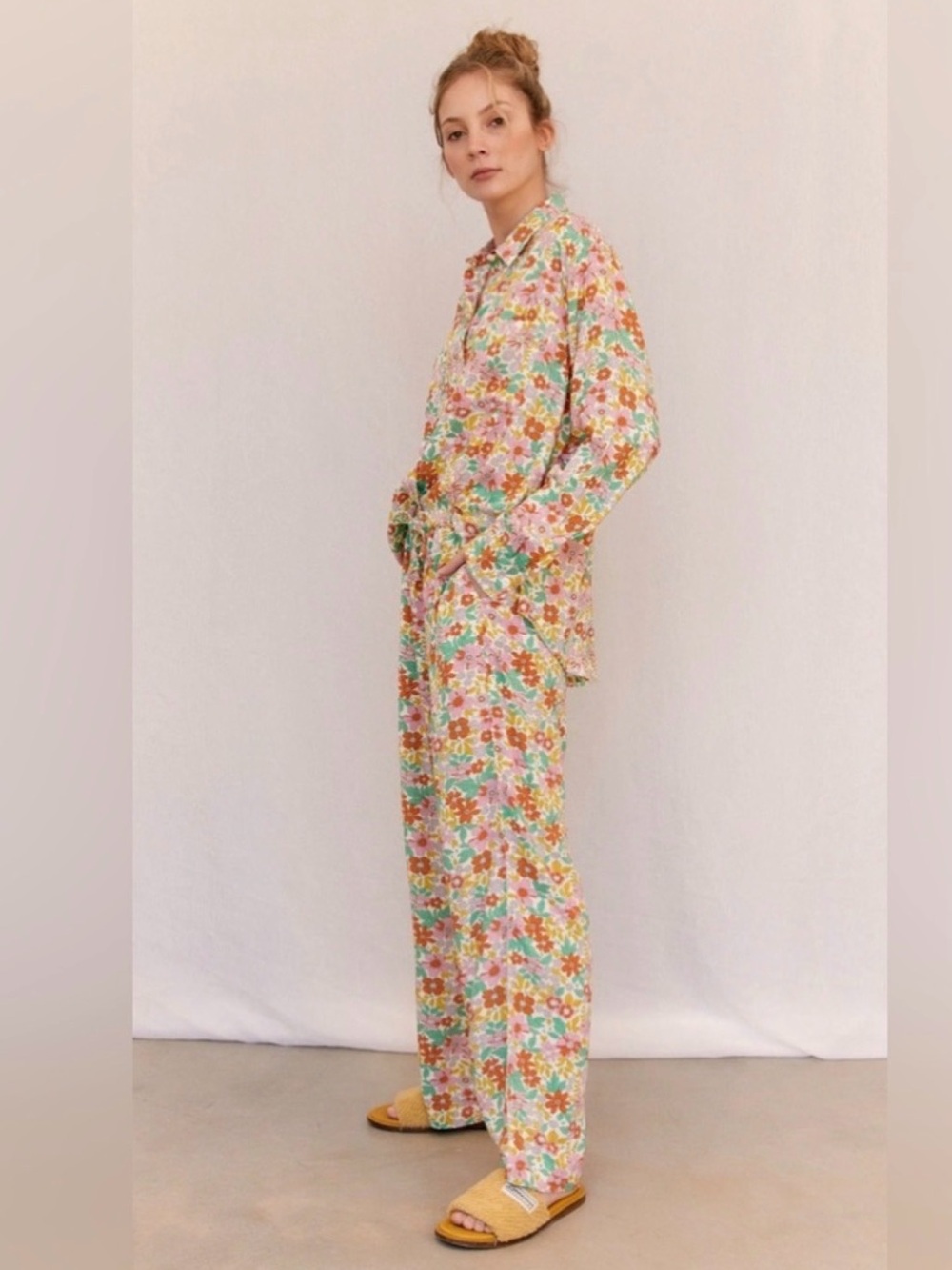 NWT Piyama long sleeve and pants Marlon Set in Bright Bloom 14-16 - Picture 1 of 8